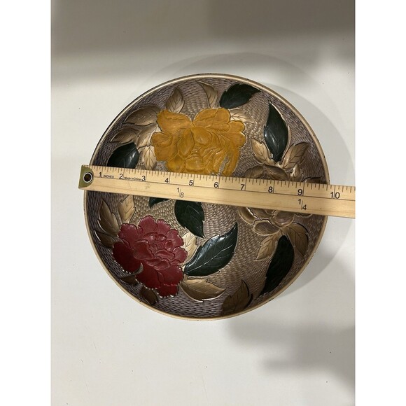 Vintage Plastic Floral Pattern Serving Bowl, Platter Nasco, Japan - Picture 8 of 9